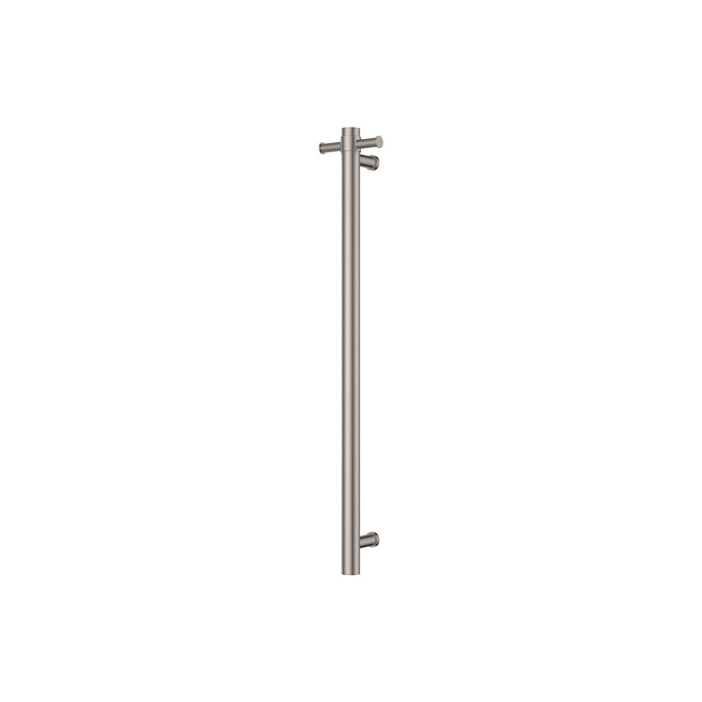 Isabella Vertical Heated Towel Rail, 100 x 900mm - Brushed Nickel