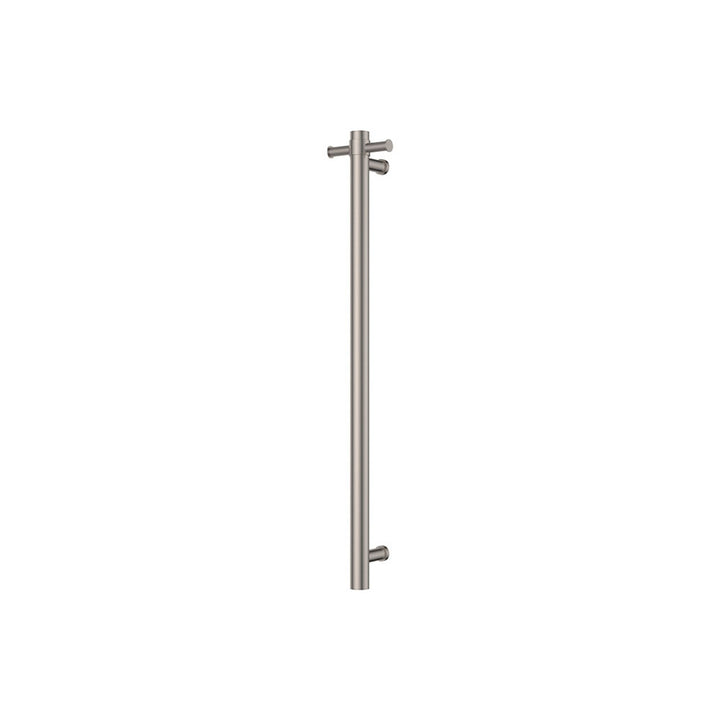 Isabella Vertical Heated Towel Rail, 100 x 900mm - Brushed Nickel