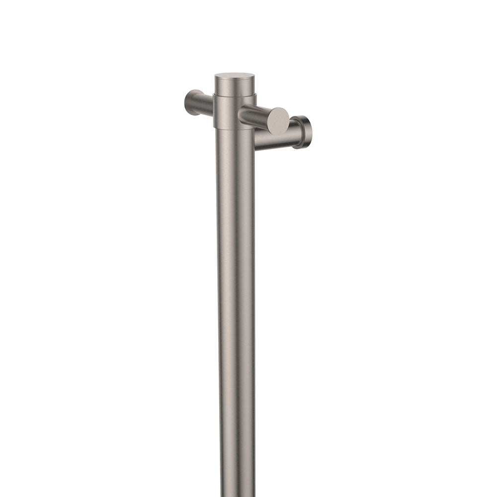 Isabella Vertical Heated Towel Rail, 100 x 900mm - Brushed Nickel