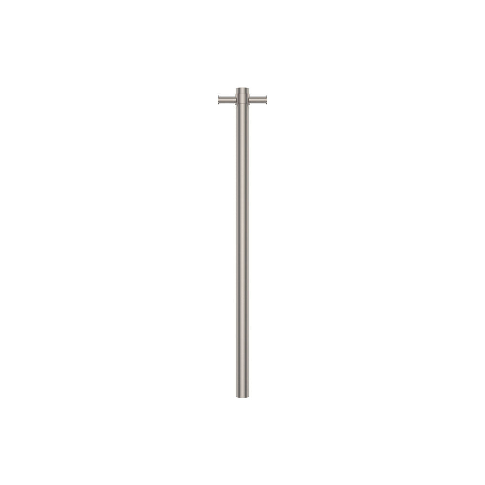 Isabella Vertical Heated Towel Rail, 100 x 900mm - Brushed Nickel