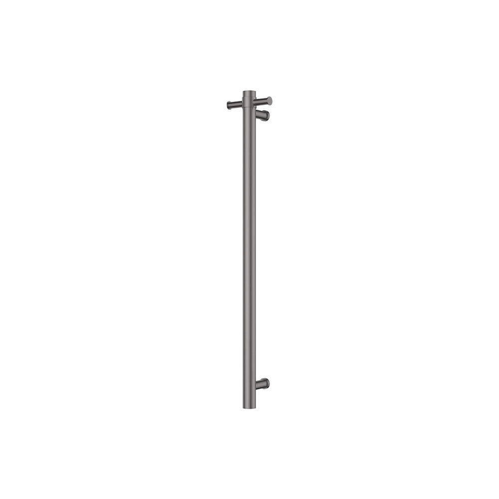 Isabella Vertical Heated Towel Rail, 100 x 900mm - Gun Metal