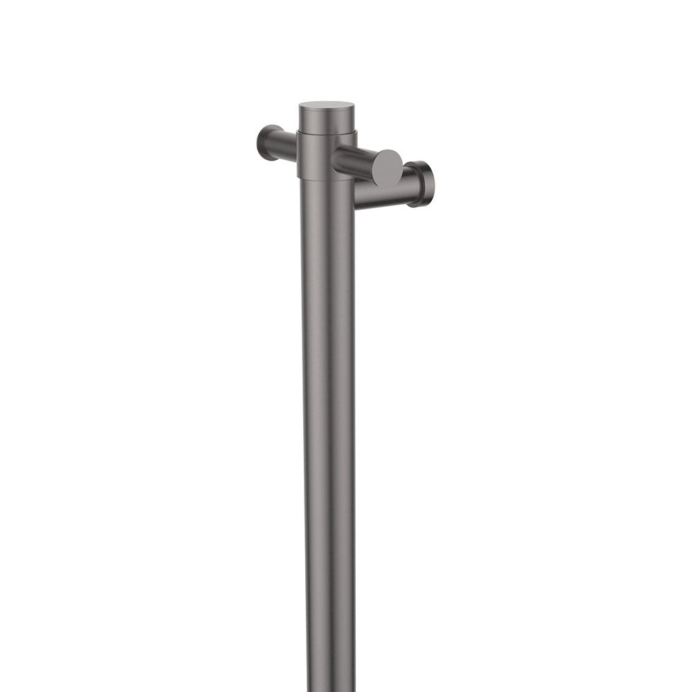 Isabella Vertical Heated Towel Rail, 100 x 900mm - Gun Metal