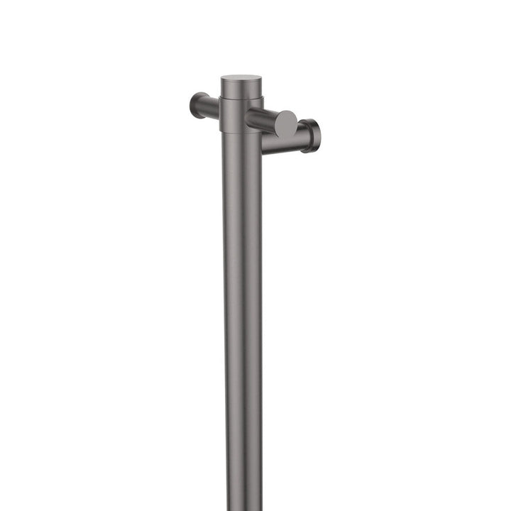 Isabella Vertical Heated Towel Rail, 100 x 900mm - Gun Metal