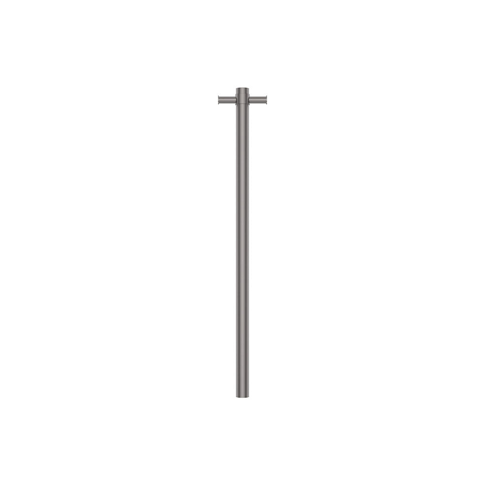 Isabella Vertical Heated Towel Rail, 100 x 900mm - Gun Metal