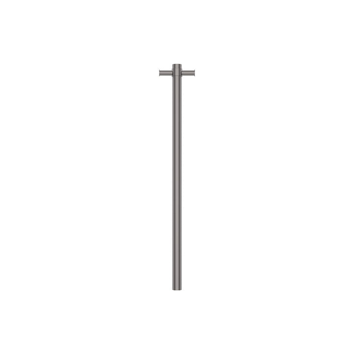Isabella Vertical Heated Towel Rail, 100 x 900mm - Gun Metal
