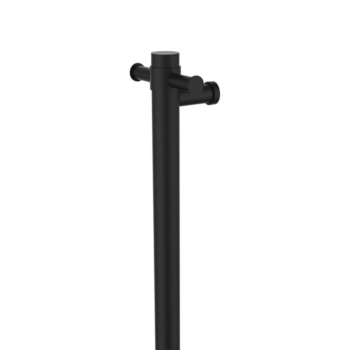 Isabella Vertical Heated Towel Rail, 100 x 900mm - Matte Black