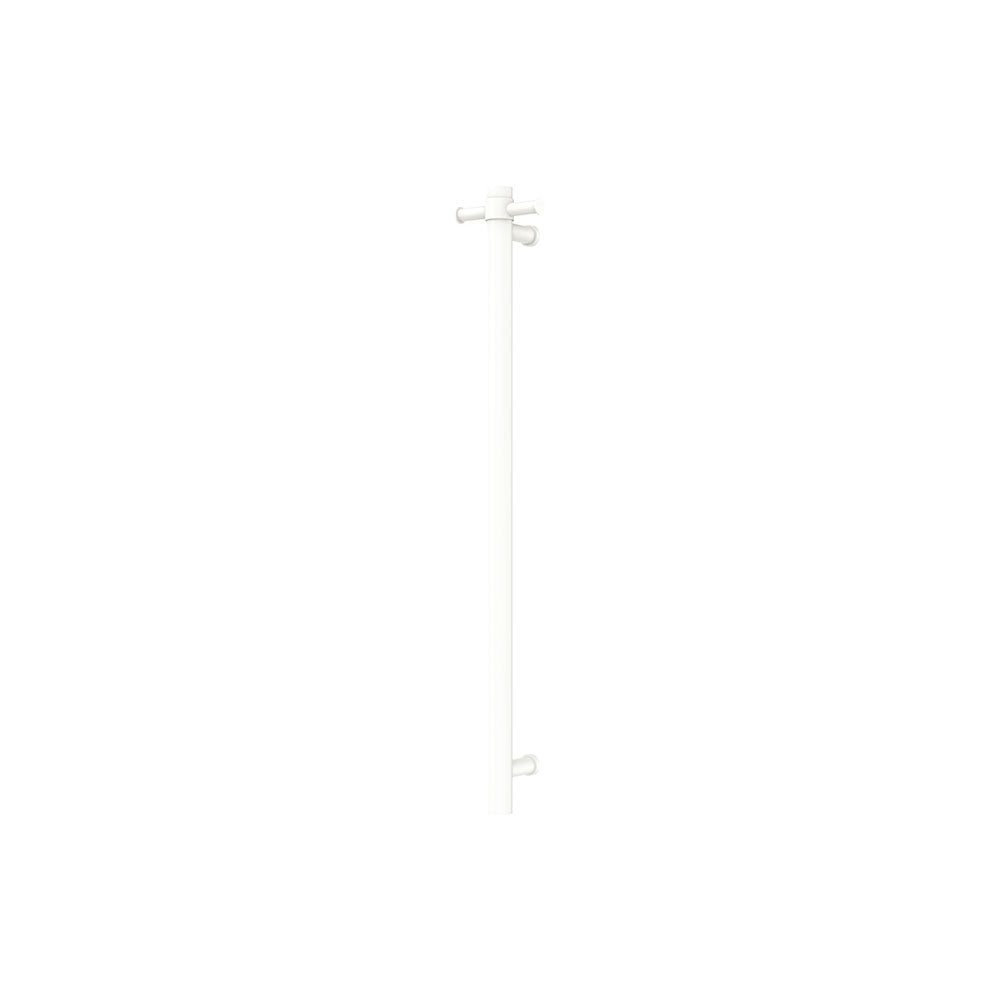 Isabella Vertical Heated Towel Rail, 100 x 900mm - Matte White