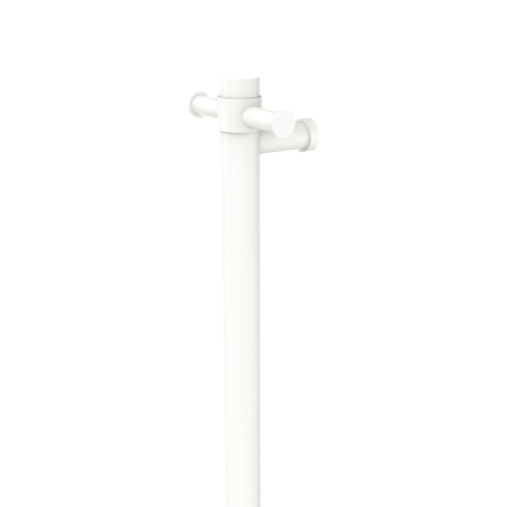 Isabella Vertical Heated Towel Rail, 100 x 900mm - Matte White