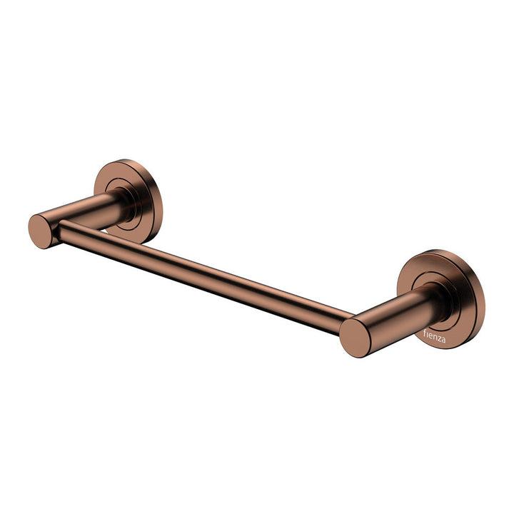 Kaya Single Towel Rail, 300mm - Brushed Copper