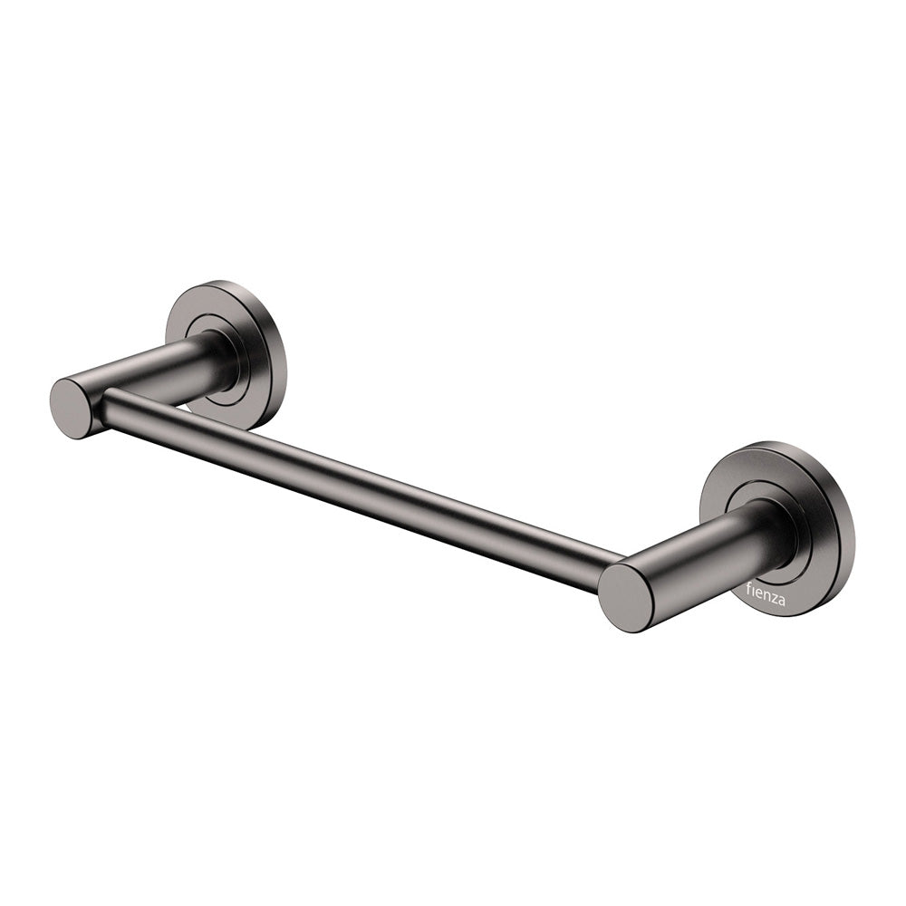 Kaya Single Towel Rail, 300mm - Gun Metal