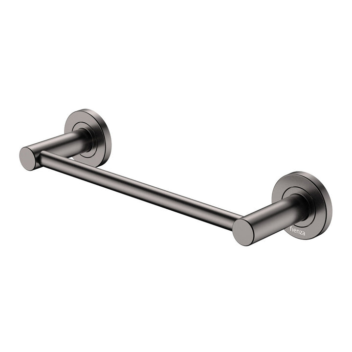 Kaya Single Towel Rail, 300mm - Gun Metal