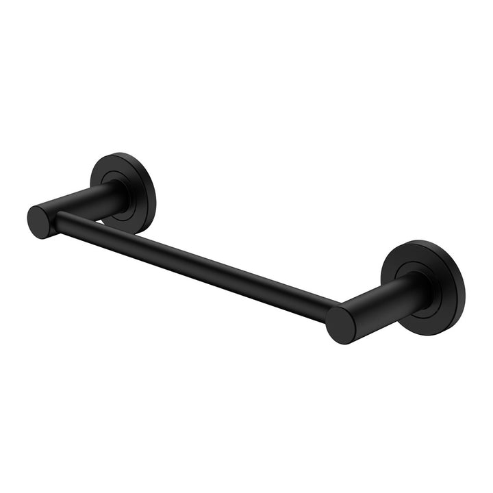 Kaya Single Towel Rail, 300mm - Matte Black