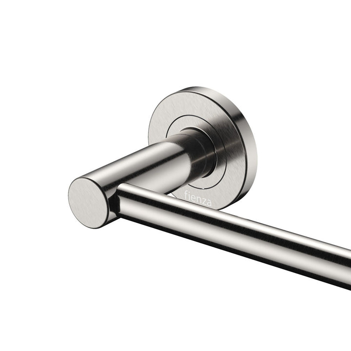 Kaya Single Towel Rail, 900mm - Brushed Nickel
