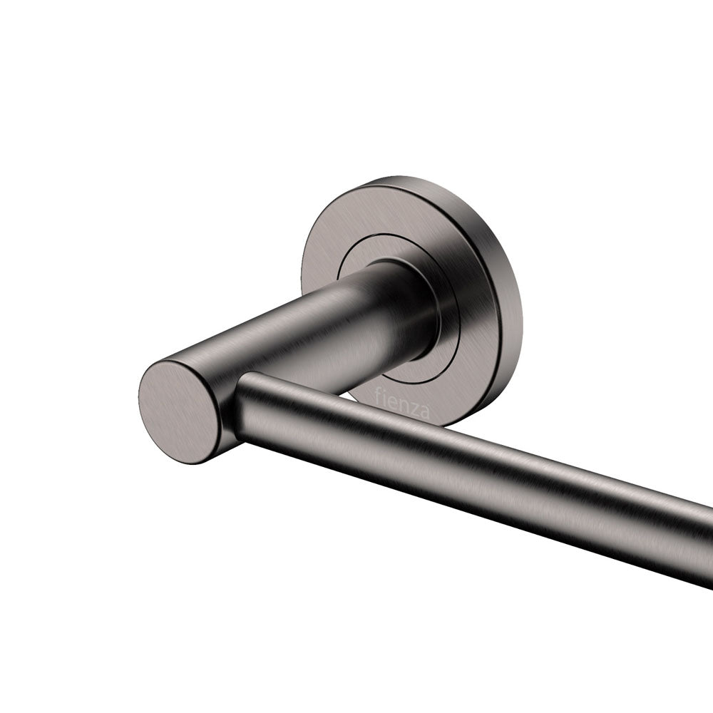 Kaya Single Towel Rail, 900mm - Gun Metal