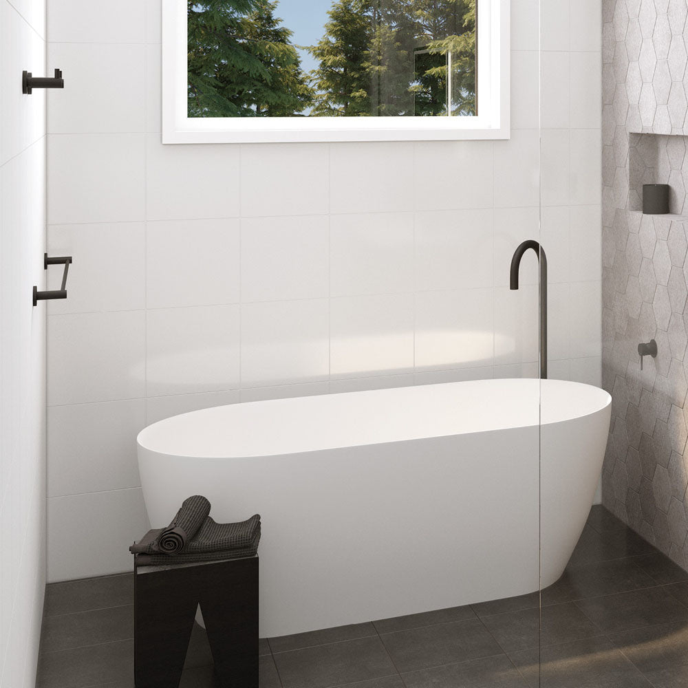 Kaya Single Towel Rail, 900mm - Matte Black