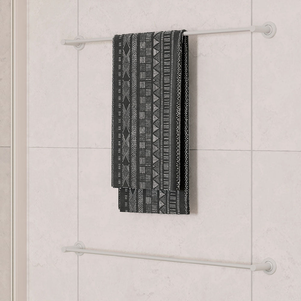 Kaya Single Towel Rail, 900mm - Matte White