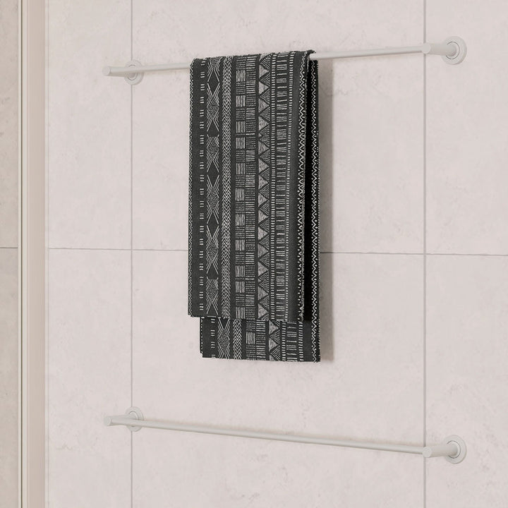 Kaya Single Towel Rail, 900mm - Matte White