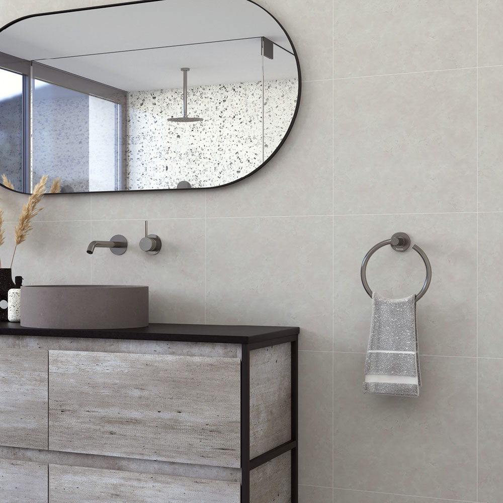 Kaya Hand Towel Ring - Gun Metal