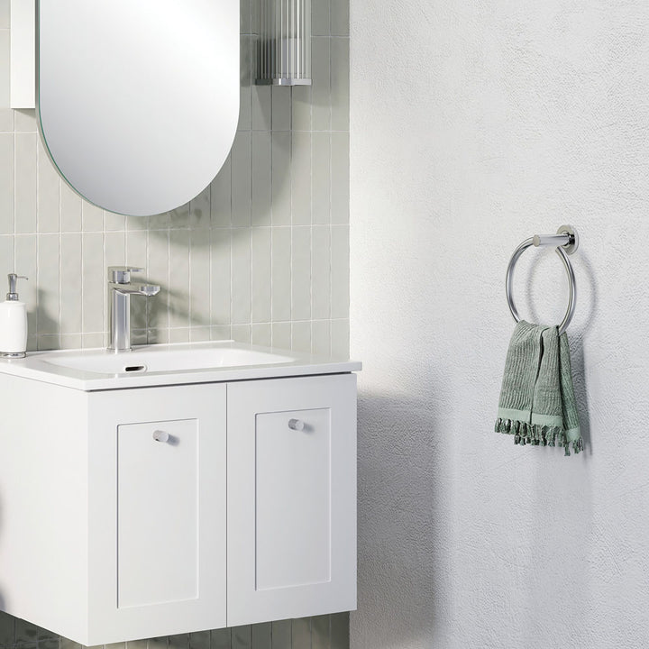 Kaya Hand Towel Ring - Chrome