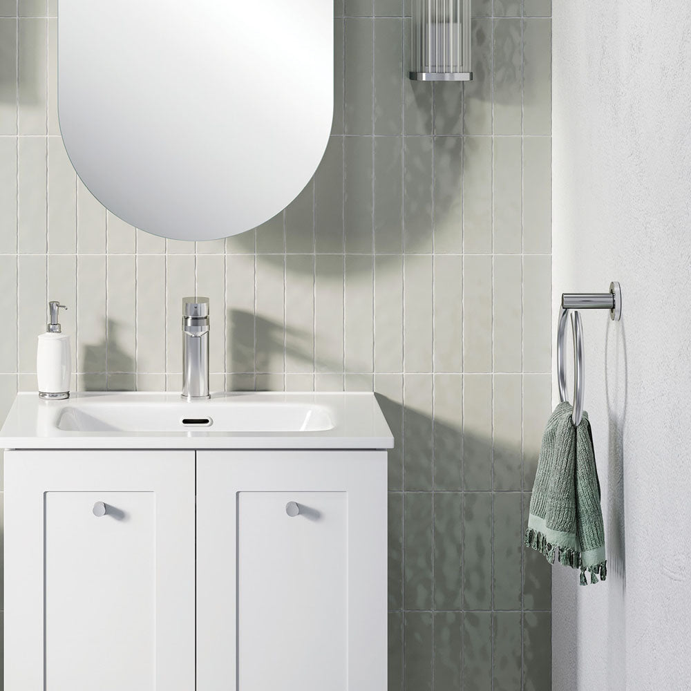 Kaya Hand Towel Ring - Chrome