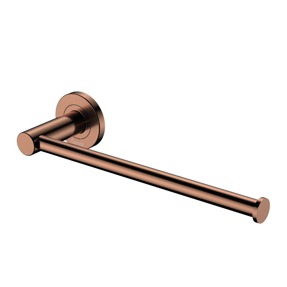 Kaya Hand Towel Rail / Toilet Roll Holder - Brushed Copper