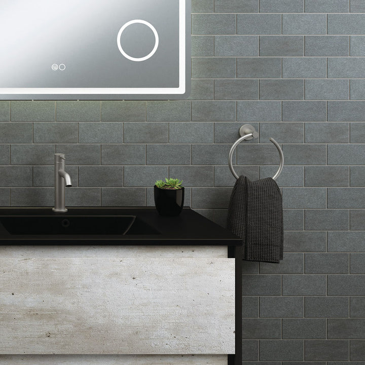Kaya Hand Towel Rail / Toilet Roll Holder - Gun Metal