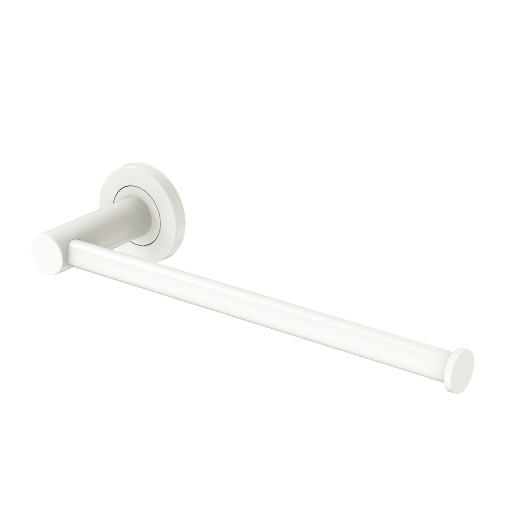 Kaya Hand Towel Rail / Toilet Roll Holder - Matte White