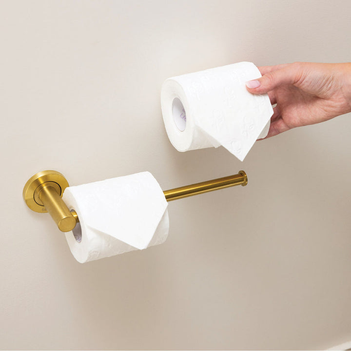 Kaya Hand Towel Rail / Toilet Roll Holder - Urban Brass
