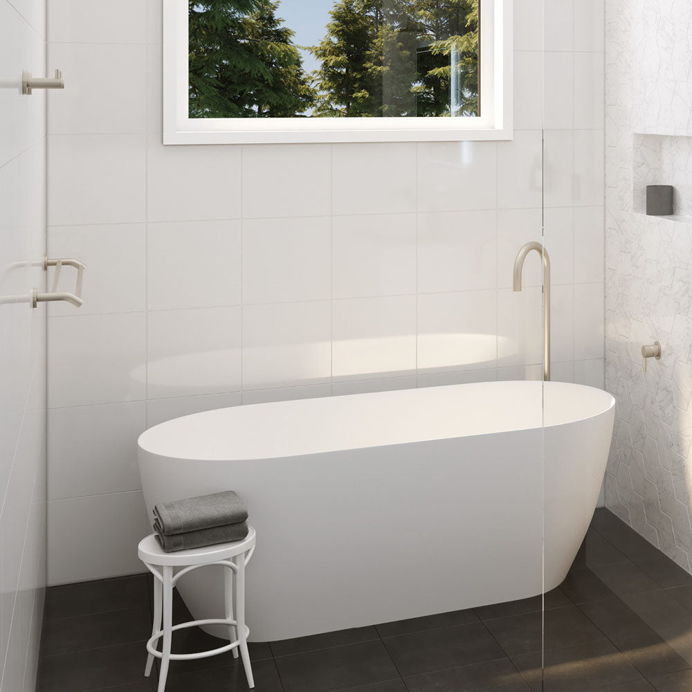 Kaya Double Towel Rail, 900mm - Brushed Nickel