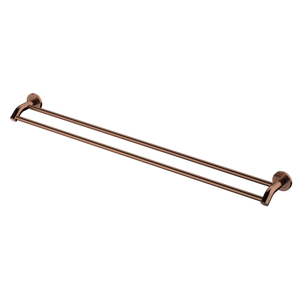 Kaya Double Towel Rail, 900mm - Brushed Copper