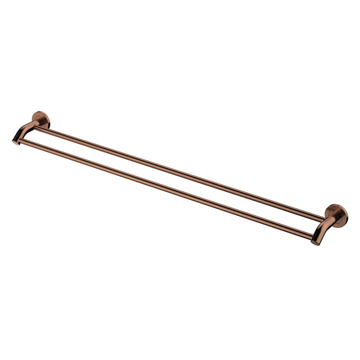Kaya Double Towel Rail, 900mm - Brushed Copper