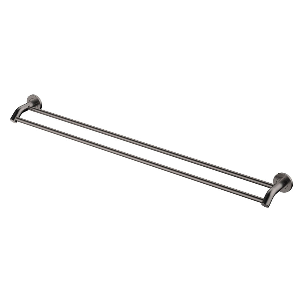 Kaya Double Towel Rail, 900mm - Gun Metal