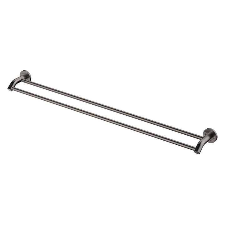 Kaya Double Towel Rail, 900mm - Gun Metal