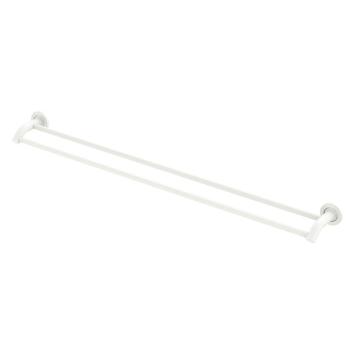 Kaya Double Towel Rail, 900mm - Matte White