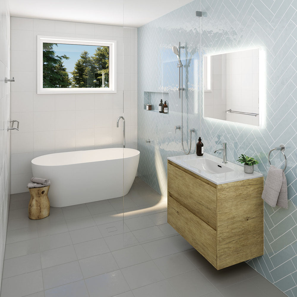 Kaya Double Towel Rail, 900mm - Chrome