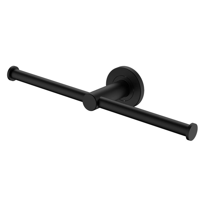 Kaya Double Toilet Roll Holder - Matte Black