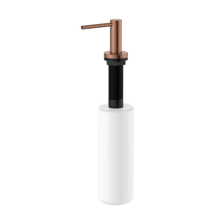 Kaya Bench Mounted Soap Dispenser - Brushed Copper