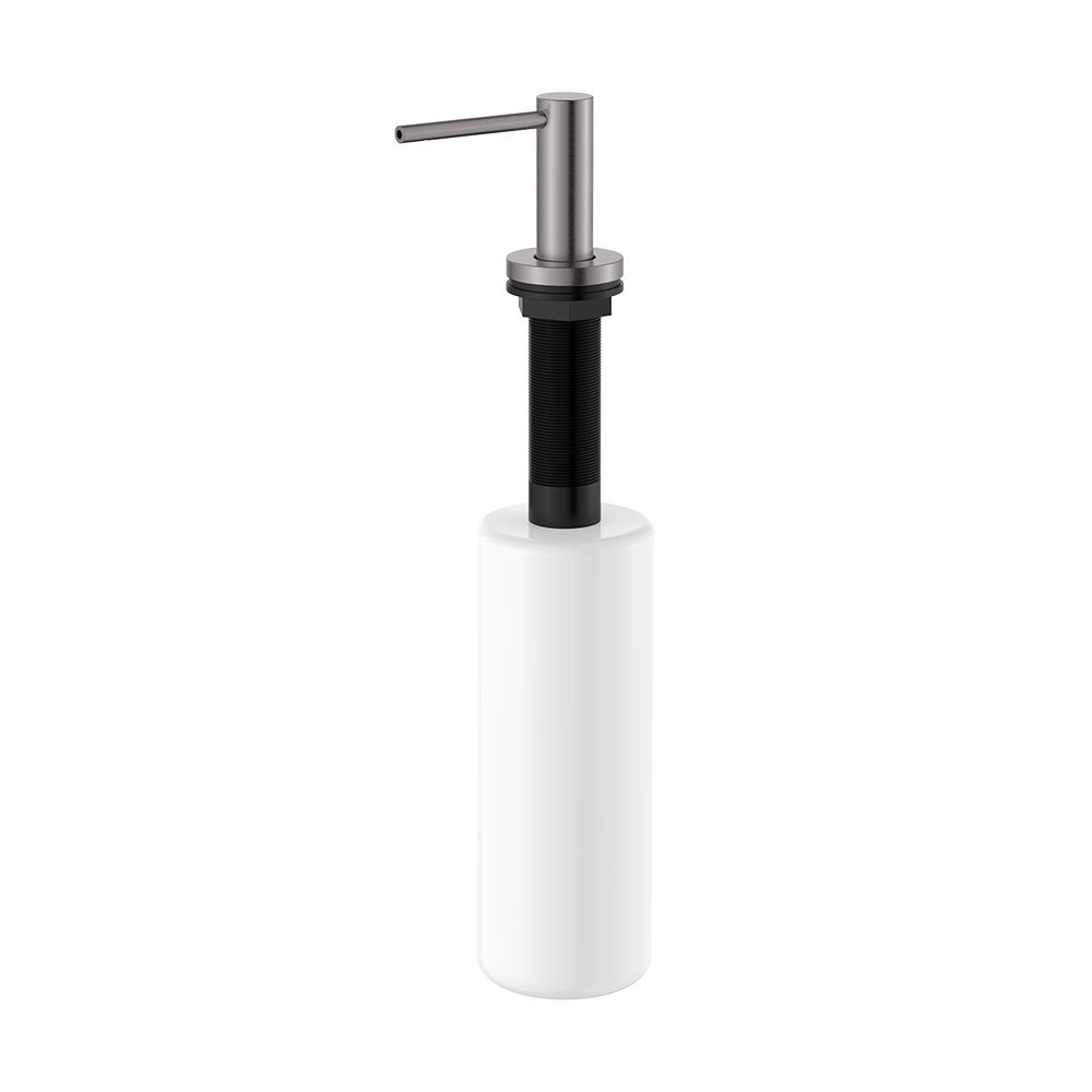 Kaya Bench Mounted Soap Dispenser - Gun Metal