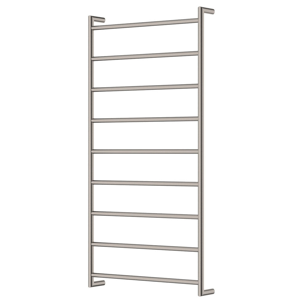 Kaya Heated Towel Rail, 600 x 1200mm - Brushed Nickel