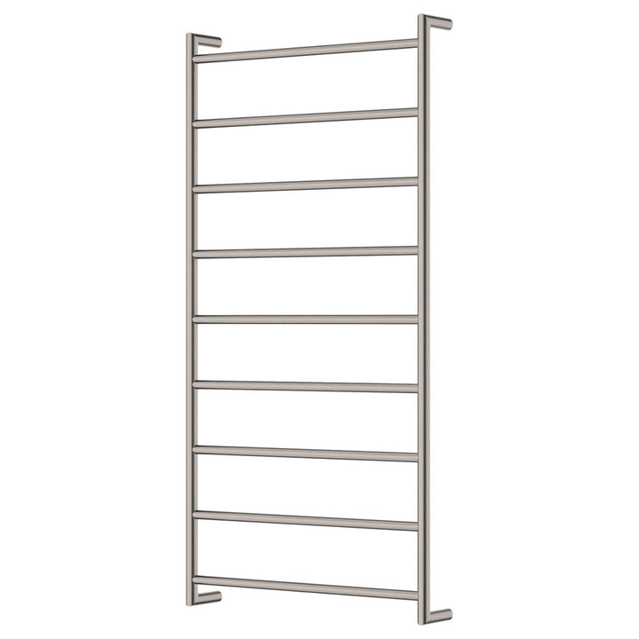 Kaya Heated Towel Rail, 600 x 1200mm - Brushed Nickel
