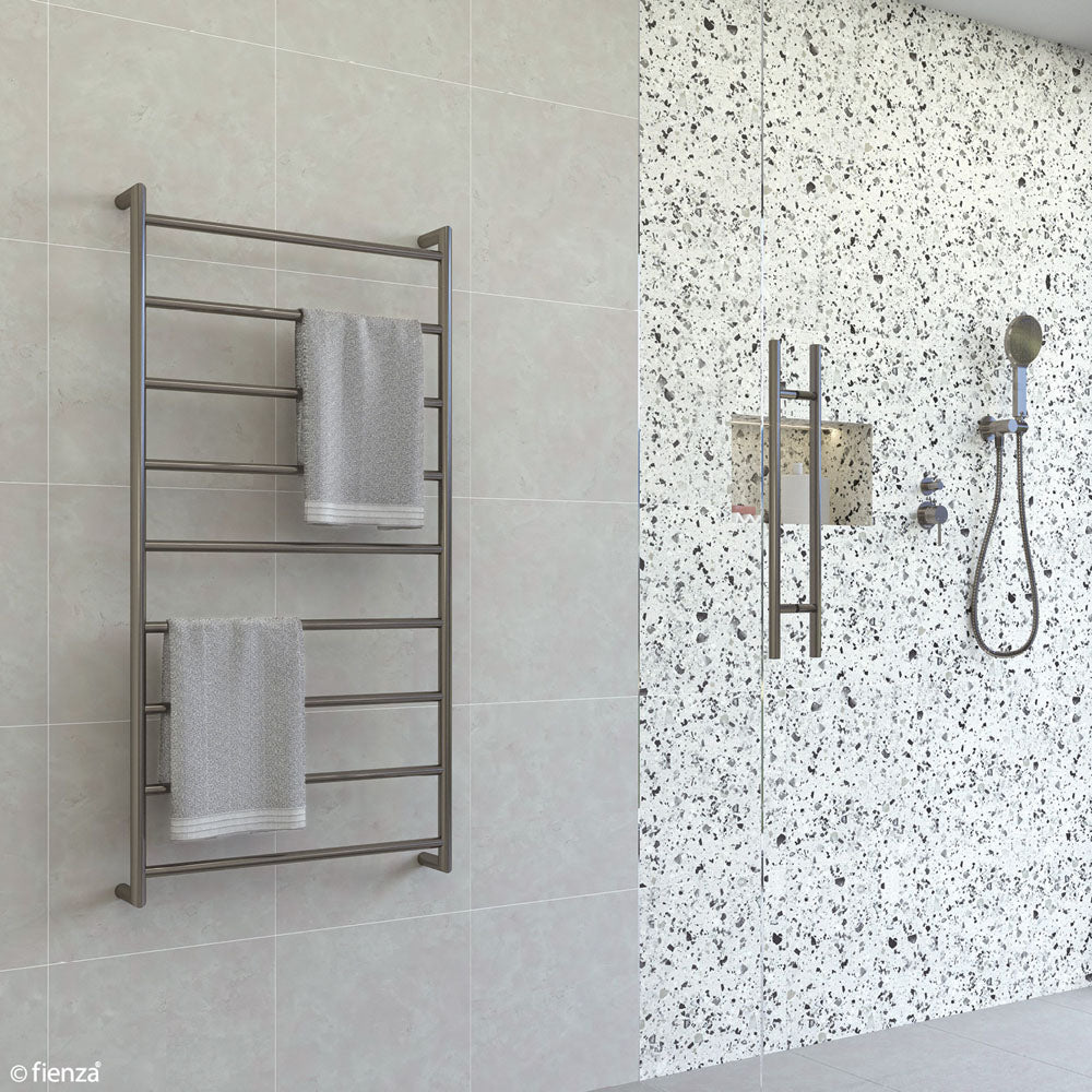 Kaya Heated Towel Rail, 600 x 1200mm - Gun Metal