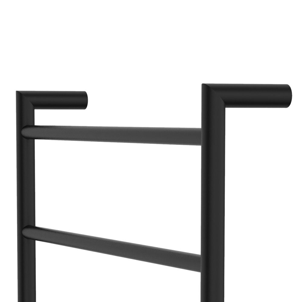 Kaya Heated Towel Rail, 600 x 1200mm - Matte Black