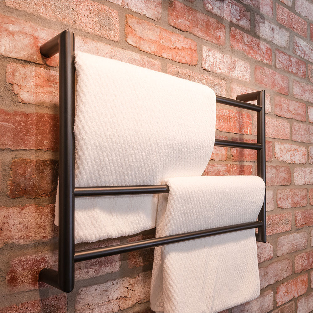 Kaya Heated Towel Rail, 600 x 450mm - Matte Black
