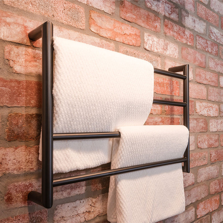 Kaya Heated Towel Rail, 600 x 450mm - Matte Black