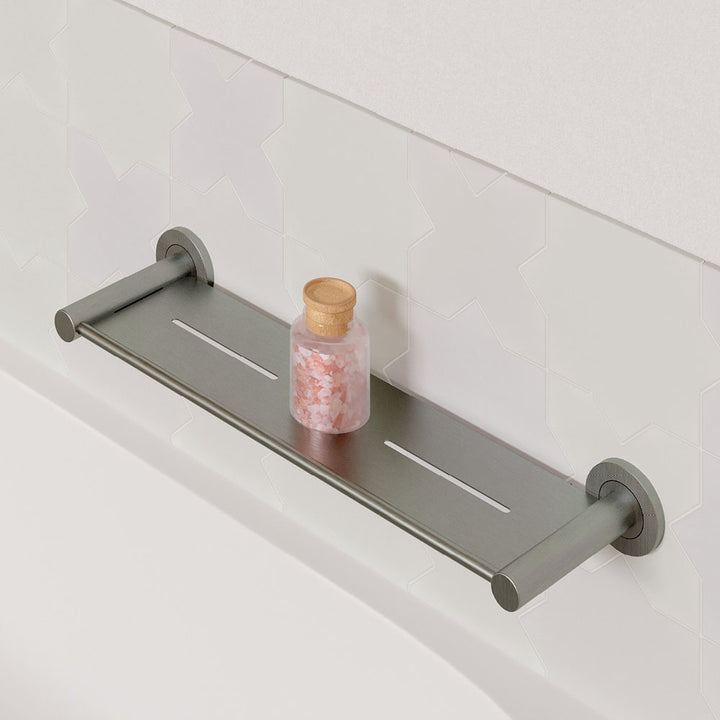Axle Shower Shelf - Brushed Nickel