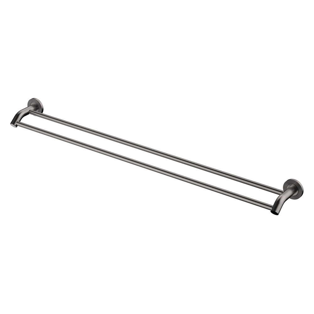 Axle 900mm Double Towel Rail - Gun Metal