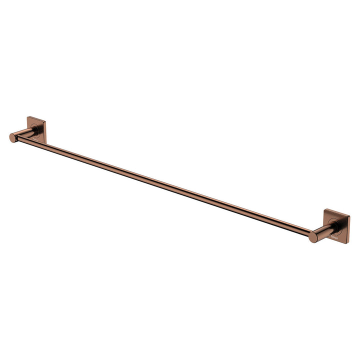 Sansa Single Towel Rail, 900mm - Brushed Copper