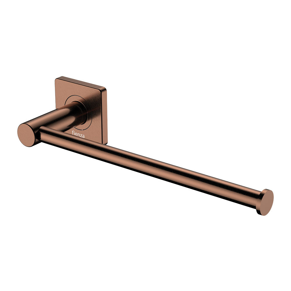 Sansa Hand Towel Rail / Toilet Roll Holder - Brushed Copper