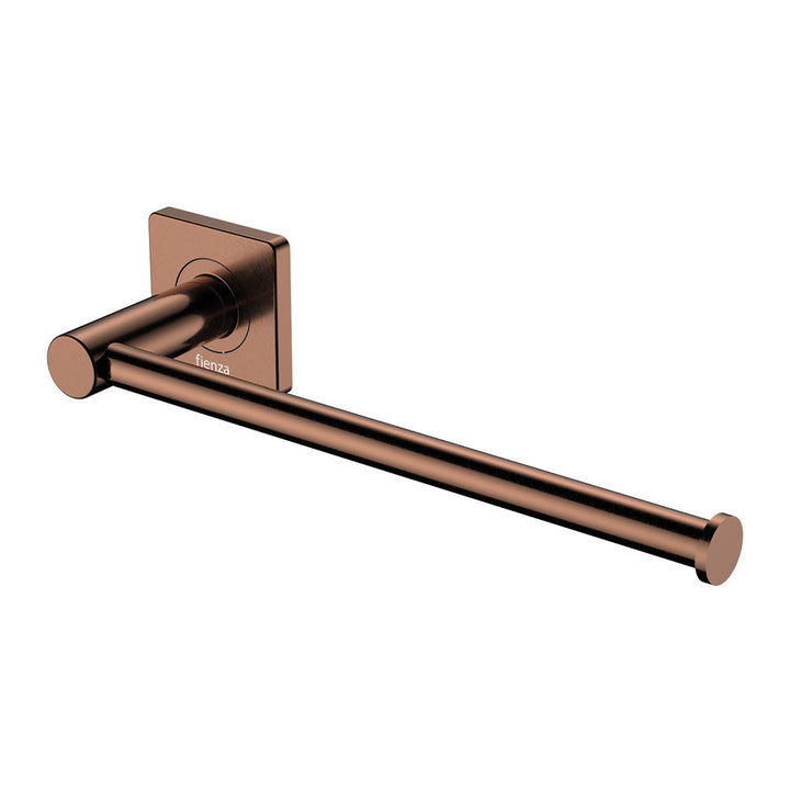 Sansa Hand Towel Rail / Toilet Roll Holder - Brushed Copper