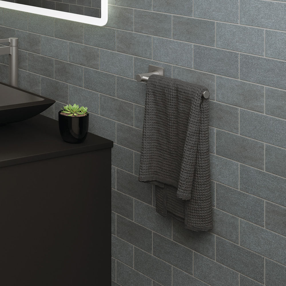 Sansa Hand Towel Rail / Toilet Roll Holder - Gun Metal